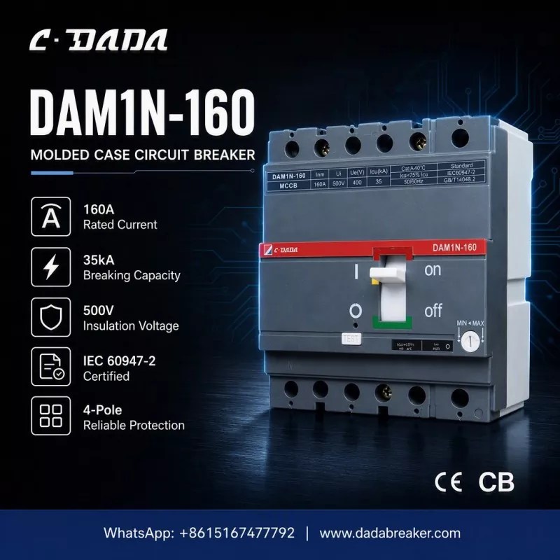 Өнеркәсіптік желілерге арналған дәлдік қорғанысы: C·DADA DAM1N-160 MCCB