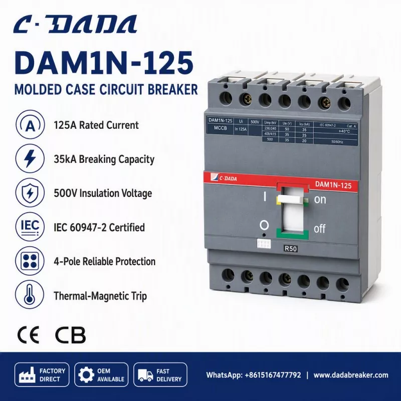 Қосалқы таратудың тұтастығын қамтамасыз ету: C·DADA DAM1N-125 MCCB шешімі
